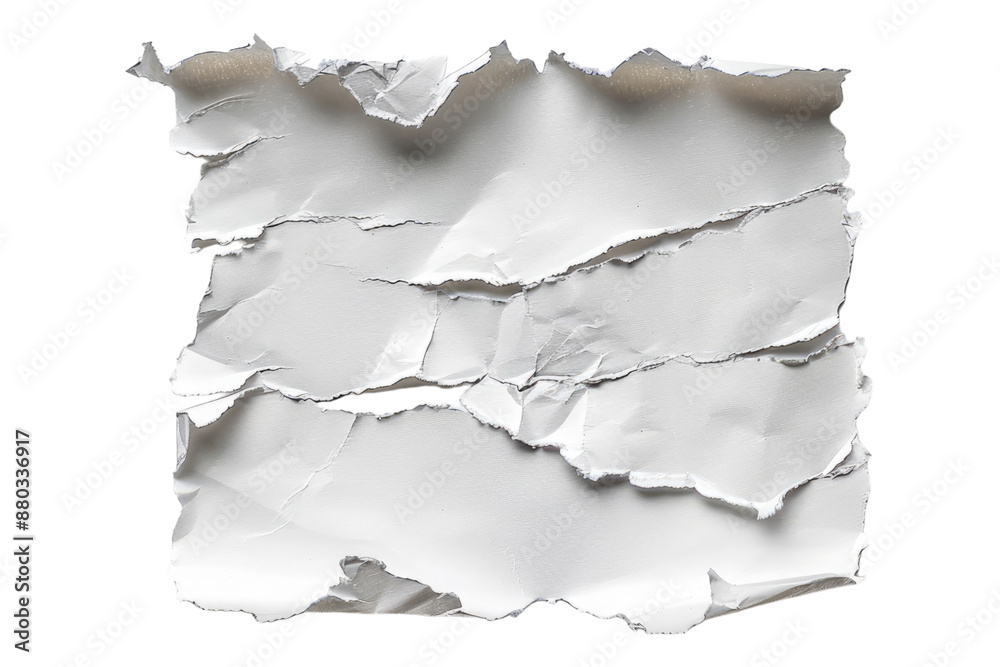 Torn paper edges isolated on transparent background Torn paper edges isolated on transparent background