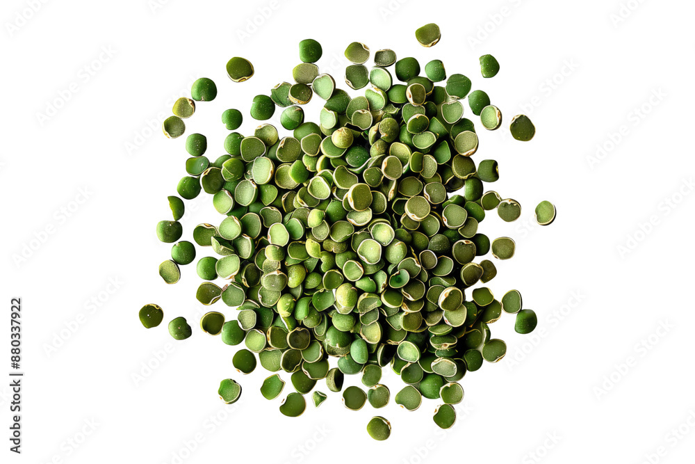 Split green gram isolated on transparent background Split green gram isolated on transparent background