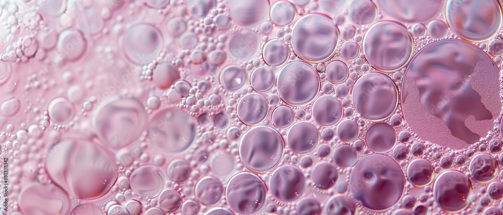 Panoramic close-up, high detail scan of bubbles in a geometric arrangement texture, Generative AI Panoramic close-up, high detail scan of bubbles in a geometric arrangement texture, Generative AI