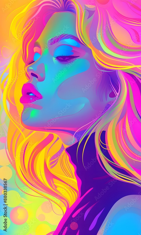 portrait of woman with blonde hair and blue eyeshadow portrait of woman with blonde hair and blue eyeshadow