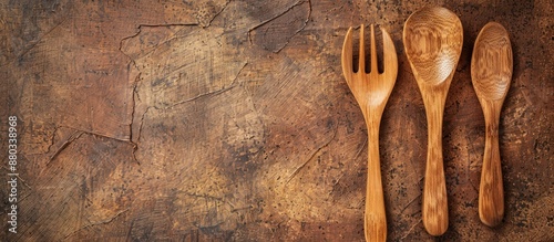 Wooden spoon and fork place...