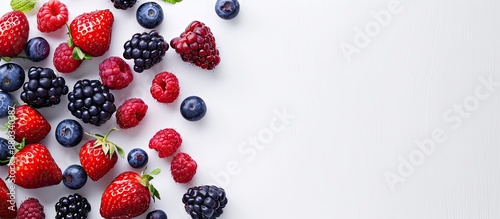 Top view of fresh ripe berr...
