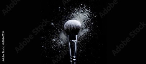 Makeup brush with white pow...