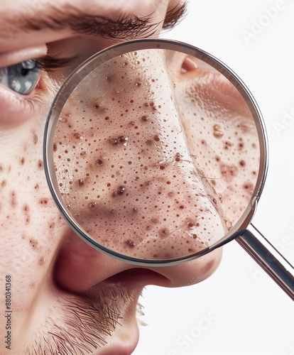 Pro-Vitamin B5 Close-up Detail Showing Acne Healing Effects, Skincare Macro Shot photo