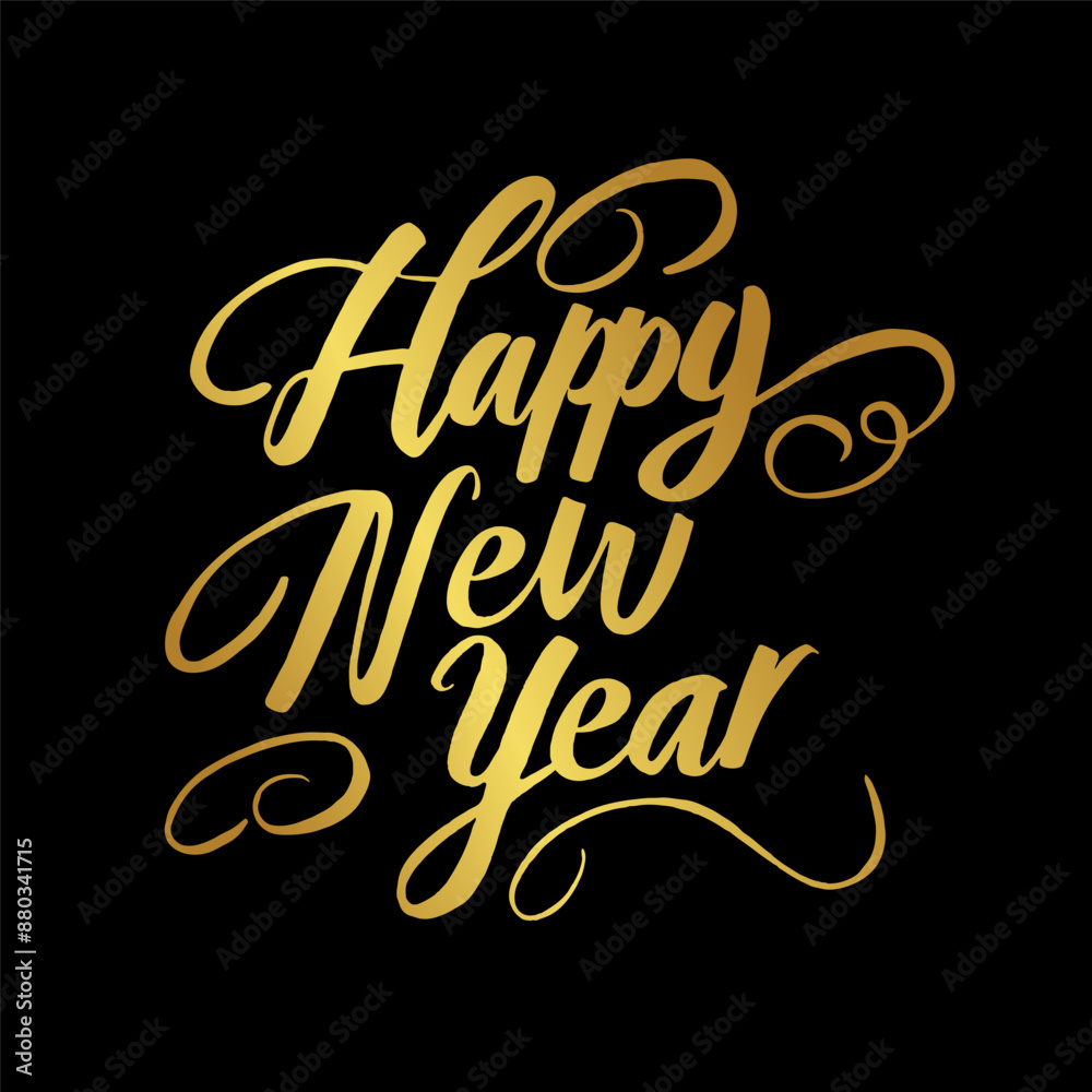 Happy 2025 New Year Vector Design. festive New Year's greeting card with elegant golden calligraphy Happy 2025 New Year Vector Design. festive New Year's greeting card with elegant golden calligraphy