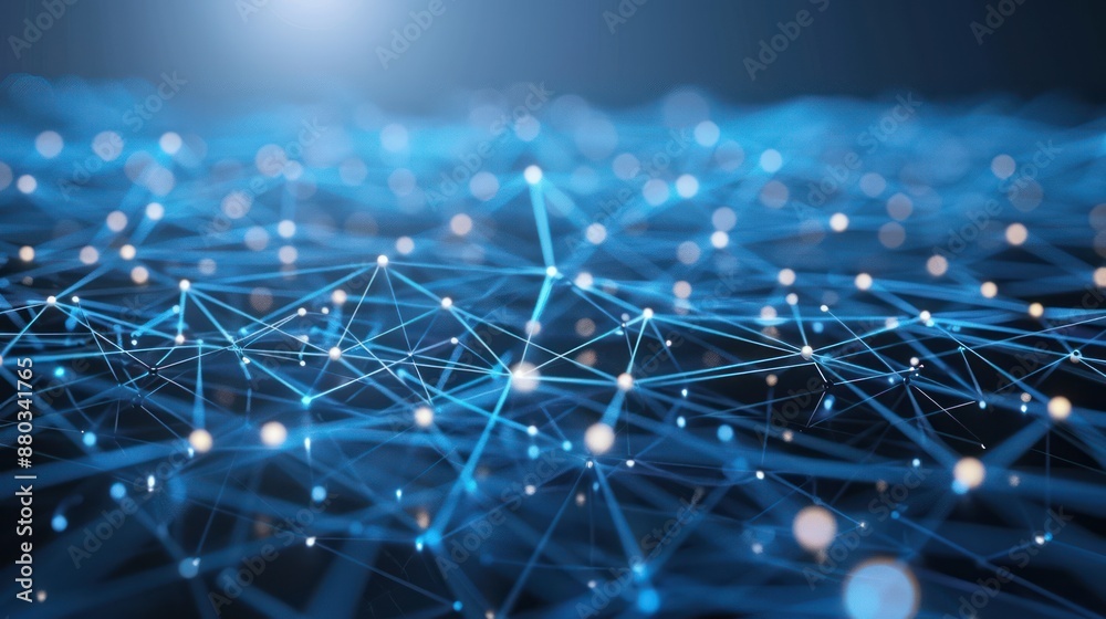 Abstract Blue Network Connection Abstract Blue Network Connection