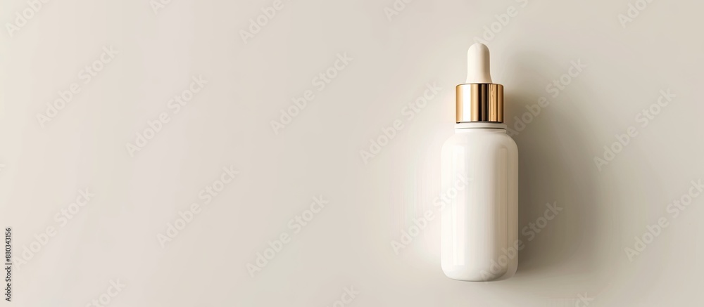 Cream bottle placed on a white background perfect for a copy space image