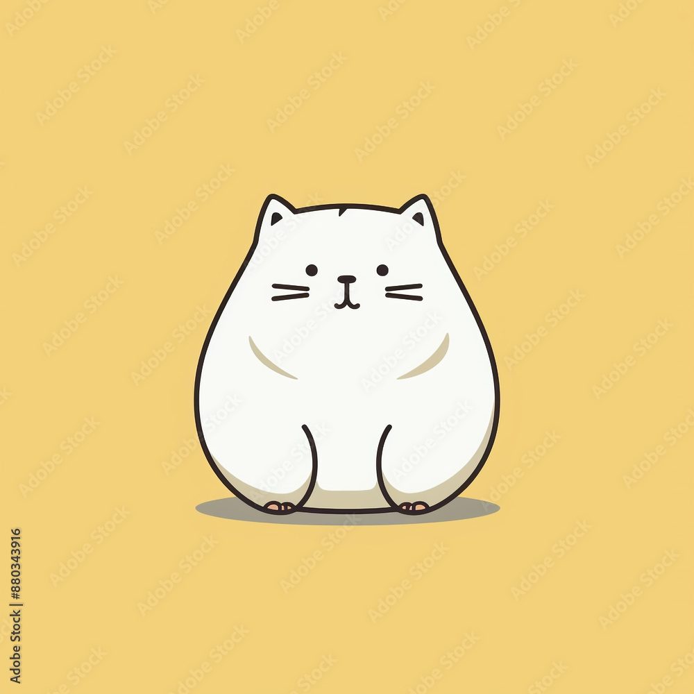 Cute fat cat illustration Cute fat cat illustration