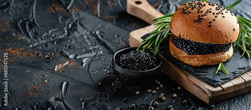 A black caviar sturgeon sit...