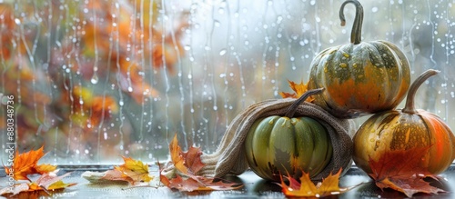 Autumn still life with a pa...