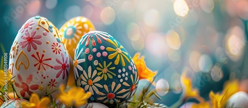 Festive Easter egg decorati...