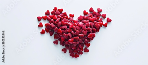 Heart shape made of mini he...