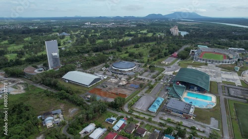 Kuching, Malaysia - July 11 2024: The State Stadiums of Kuching