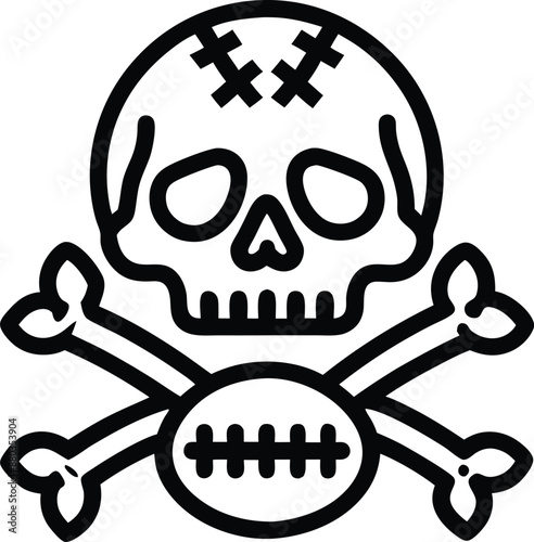 zombie Pirate illustration. pirate, zombie, horror, scary, halloween, cartoon, ghost,  skull, spooky,