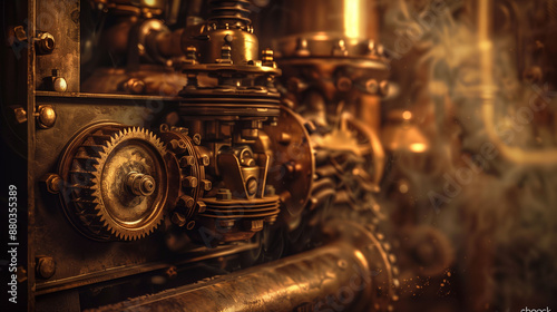 A steampunk machine called a chock intricate gear system