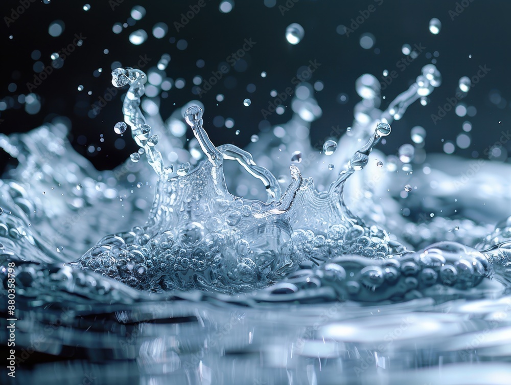High-speed capture of water spray hitting a surface, 4K resolution. High-speed capture of water spray hitting a surface, 4K resolution.