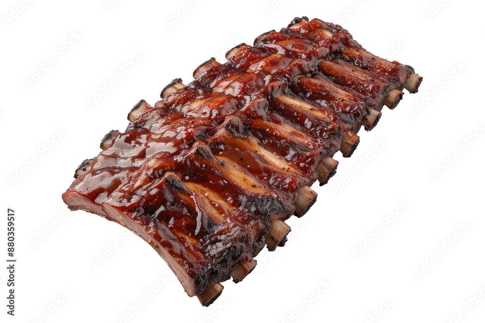 Barbecue ribs isolated on transparent background Barbecue ribs isolated on transparent background