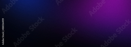 Noisy blue black abstract background. Colorful gradient. Holographic blurred grainy gradient banner background texture.
