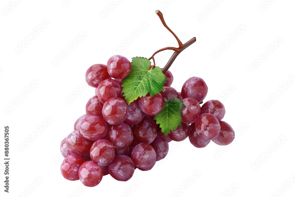 Bunch of red grapes isolated on transparent background Bunch of red grapes isolated on transparent background