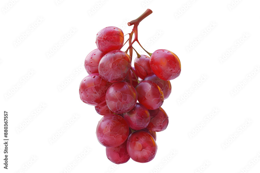 Bunch of red grapes isolated on transparent background Bunch of red grapes isolated on transparent background