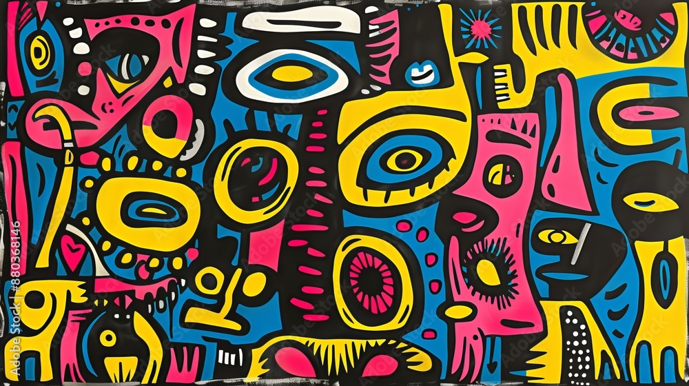 Abstract Colorful Pattern Painting Abstract Colorful Pattern Painting