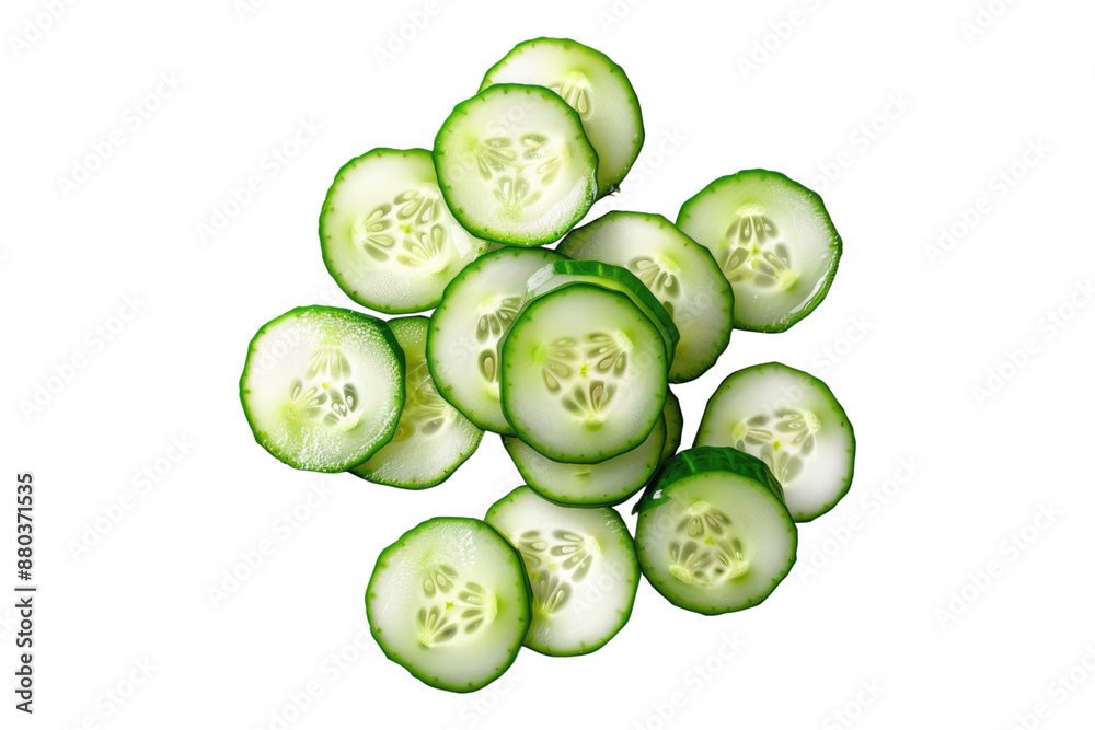 Cucumber slice isolated on transparent background Cucumber slice isolated on transparent background