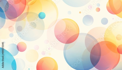 Gradient abstract background with colorful circles