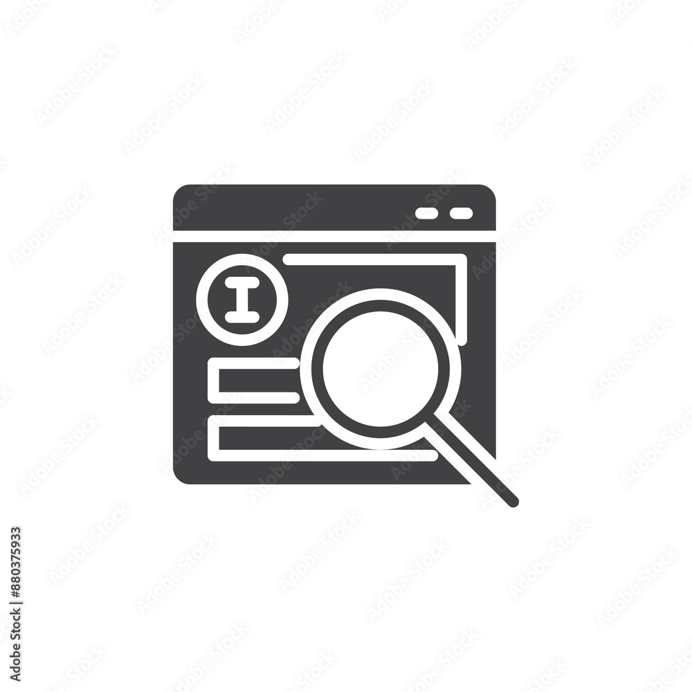 Web page in the first place position vector icon Web page in the first place position vector icon