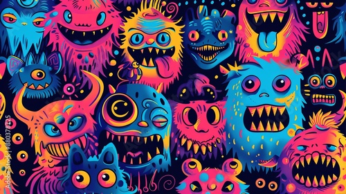 Colorful Monster Pattern