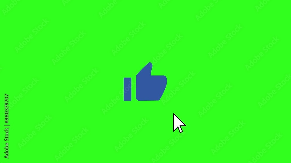 Thumb like button. Clicking the Mouse and Turning on Like Notifications. YouTube green screen animation Thumb like button. Clicking the Mouse and Turning on Like Notifications. YouTube green screen animation