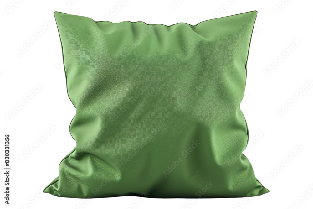 Green pillow isolated on transparent background Green pillow isolated on transparent background