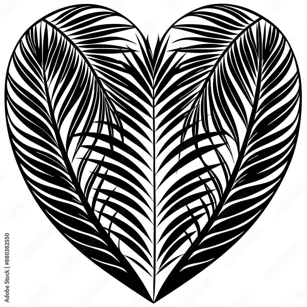 Obraz premium heart shape made of feathers