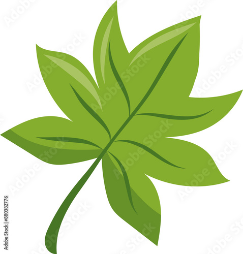 Eco icon with green leaf