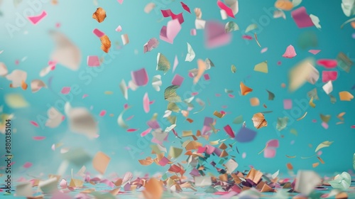 The colorful confetti celebration