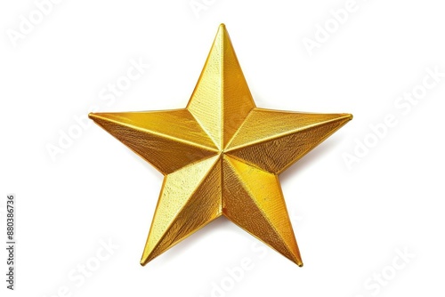 Golden Star Isolated on White