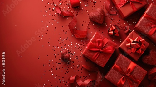 Red Valentine's Day Gifts and Decorations photo