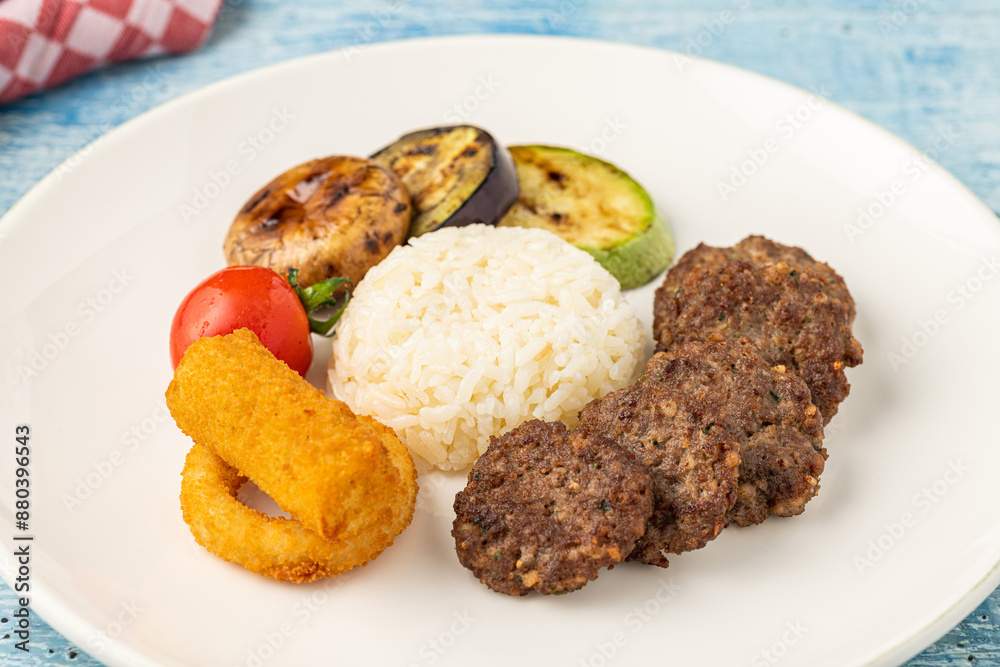 Turkish meatball traditional kofte. Spicy meatballs Kebab or Kebap Turkish meatball traditional kofte. Spicy meatballs Kebab or Kebap