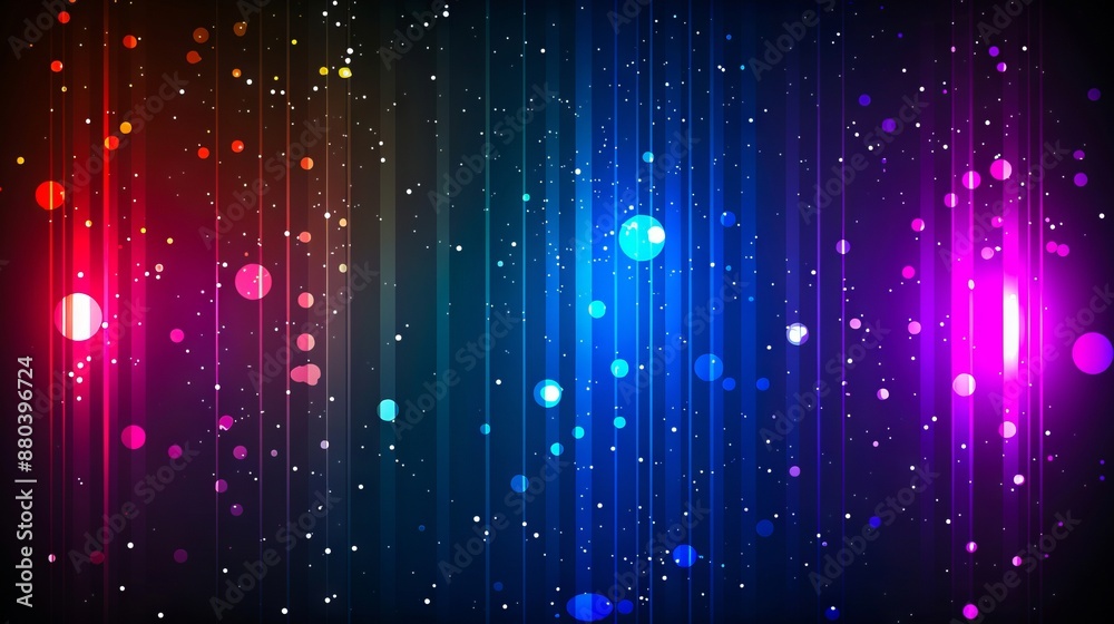 A colorful background with lights and dots. A colorful background with lights and dots.
