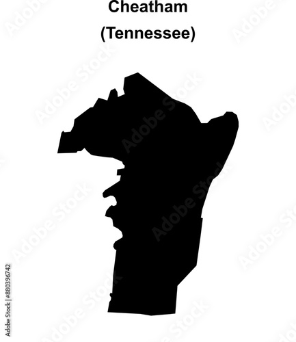 Cheatham County (Tennessee) blank outline map