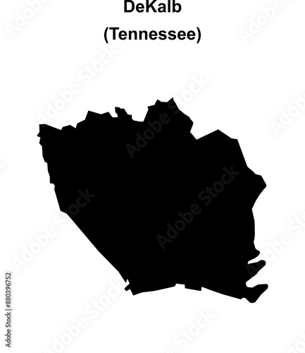 DeKalb County (Tennessee) blank outline map