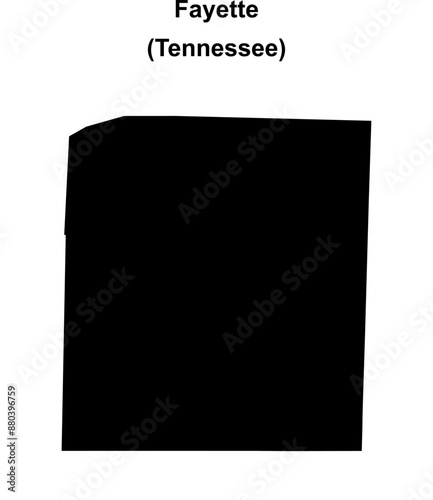 Fayette County (Tennessee) blank outline map