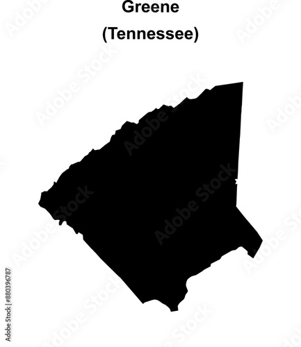 Greene County (Tennessee) blank outline map