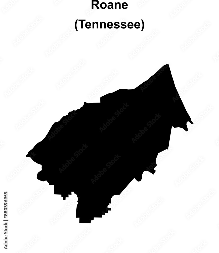 Roane County (Tennessee) blank outline map Roane County (Tennessee) blank outline map