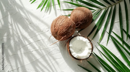 The fresh tropical coconuts