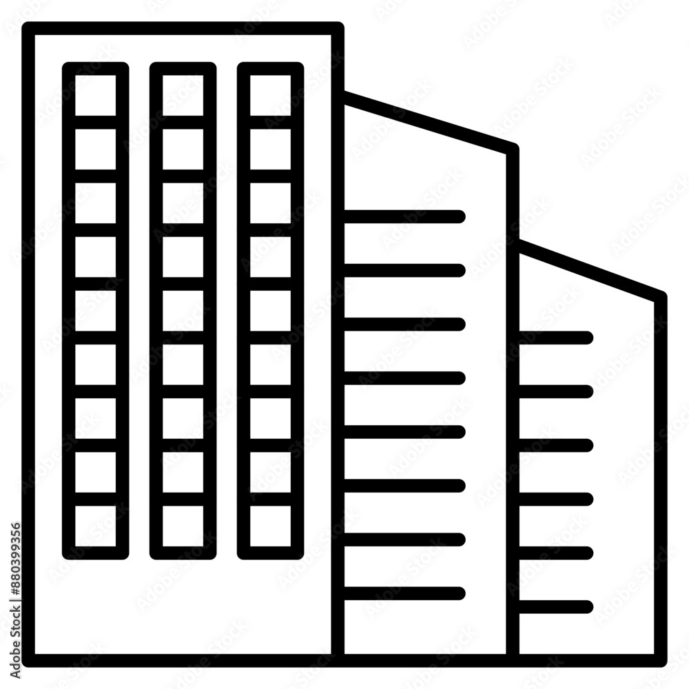 Vector Icon workout place, building, office, city, building Vector Icon workout place, building, office, city, building