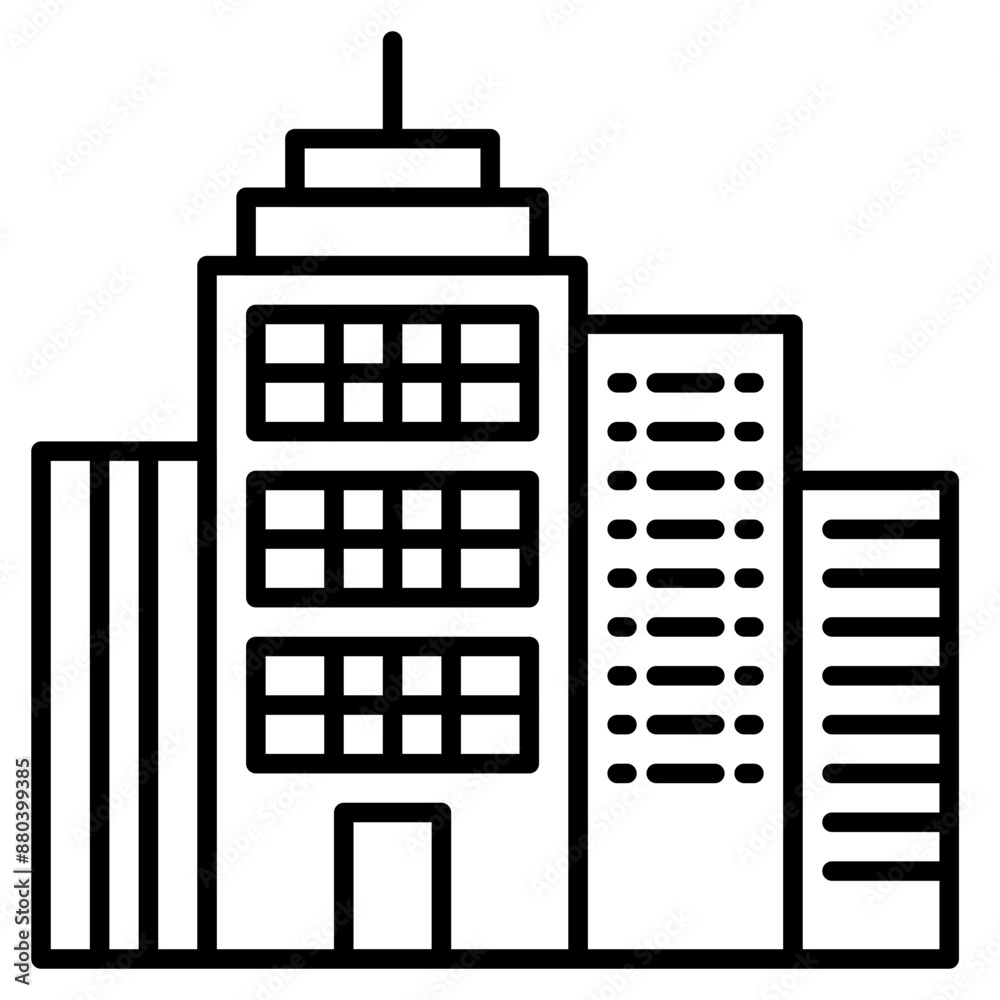Vector Icon building, skyline, construction, architecture, city Vector Icon building, skyline, construction, architecture, city