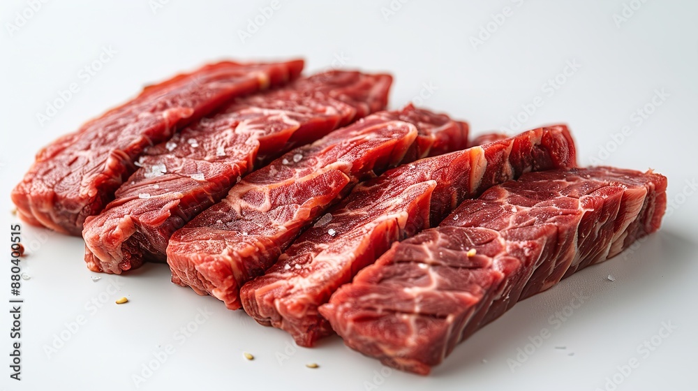 Raw beef steak isolated on white background Raw beef steak isolated on white background