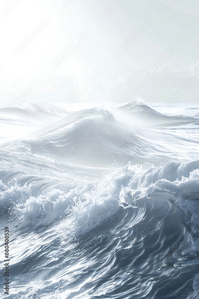 Fototapeta premium Plain bright water ocean wave background Generative Ai