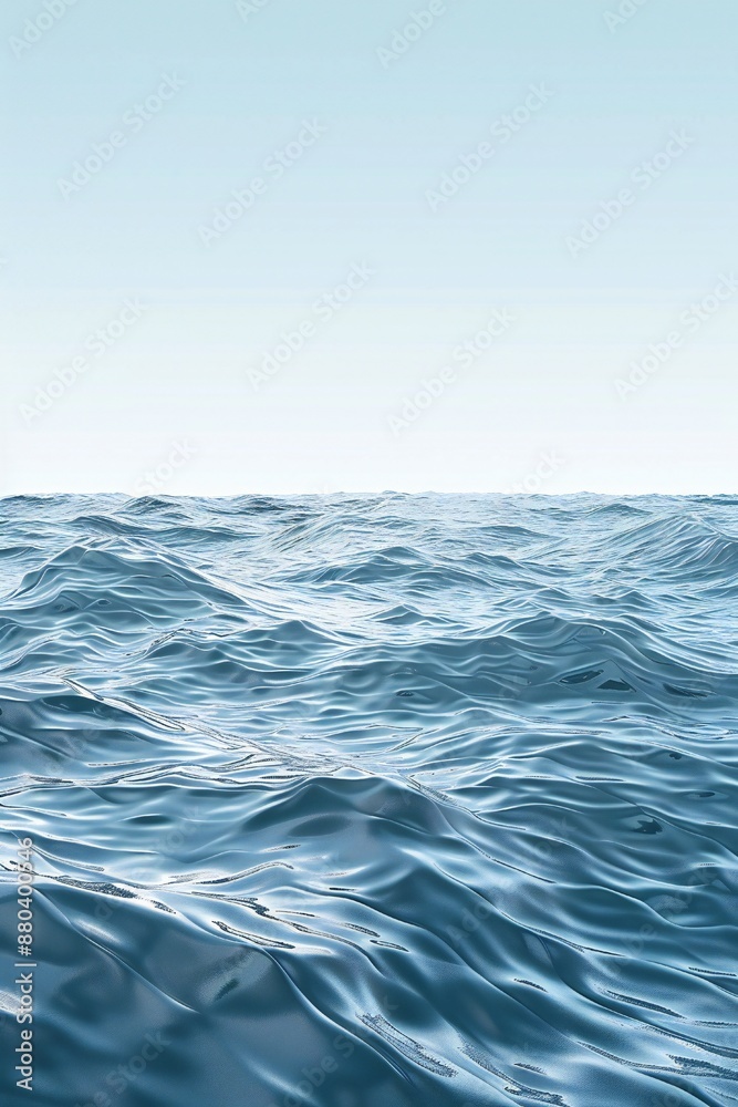 Plain bright water ocean wave background Generative Ai Plain bright water ocean wave background Generative Ai