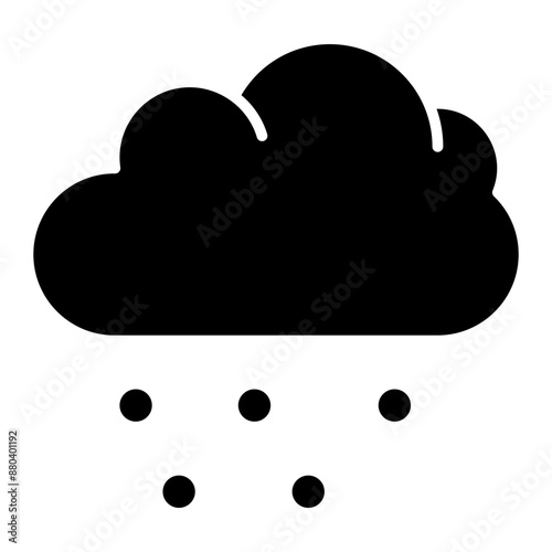 Vector Icon Cloud, rain, weather, day, water